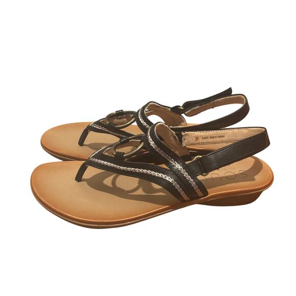 SOUL NATURALIZER SUNNY BLACK LEATHER SANDAL SIZE 9 NWOB - Picture 6 of 6